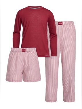 Calvin Klein Youth 3-piece sleep set. Size XS 5/6. Unisex. New in package.